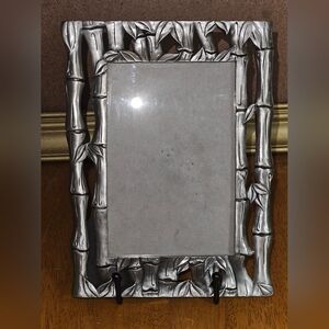 Silver Pewter Bamboo Design Photo Frame